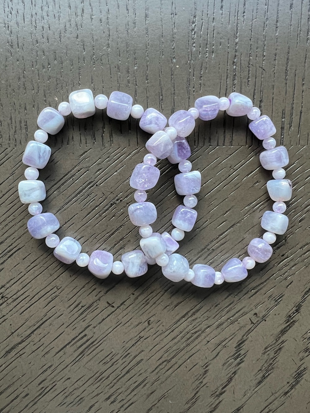 Lavender jade cube bracelet SIZE 6.5-6.75’ ( ONE )